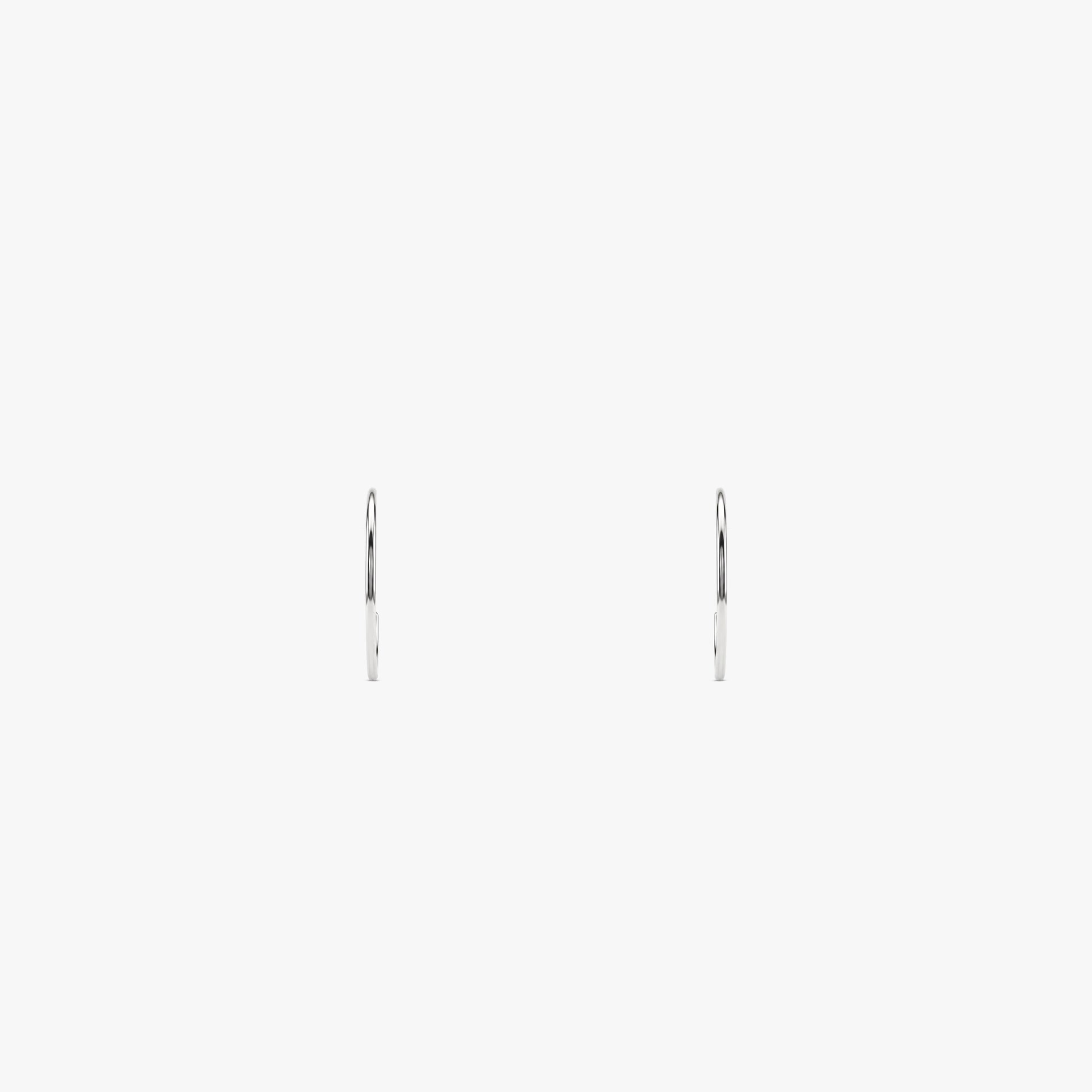 Silver Everyday Fashion Half Hoops