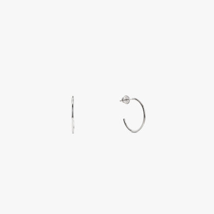 Silver Everyday Fashion Half Hoops