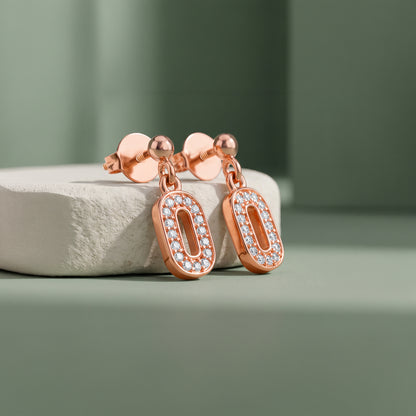 Rose Gold Odette Drop Earrings