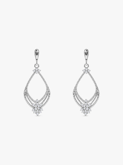 Silver Vellora Drop Earrings