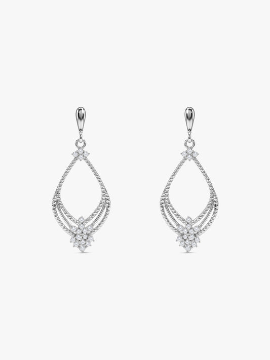 Silver Vellora Drop Earrings