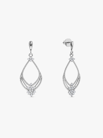 Silver Vellora Drop Earrings