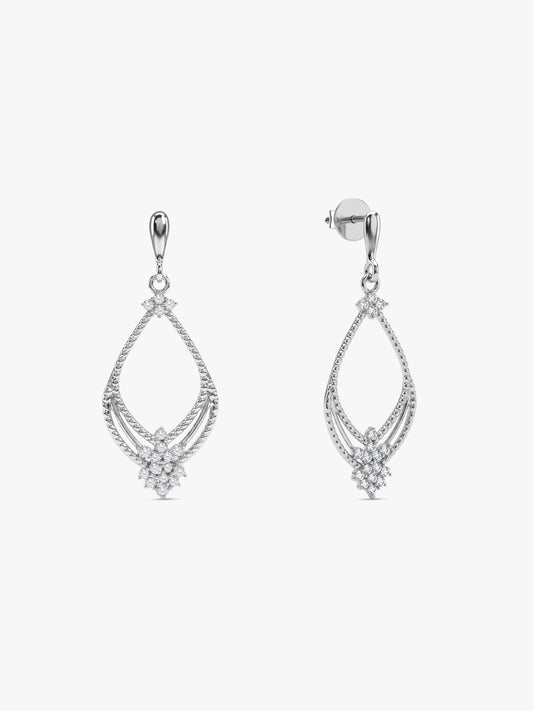 Silver Vellora Drop Earrings