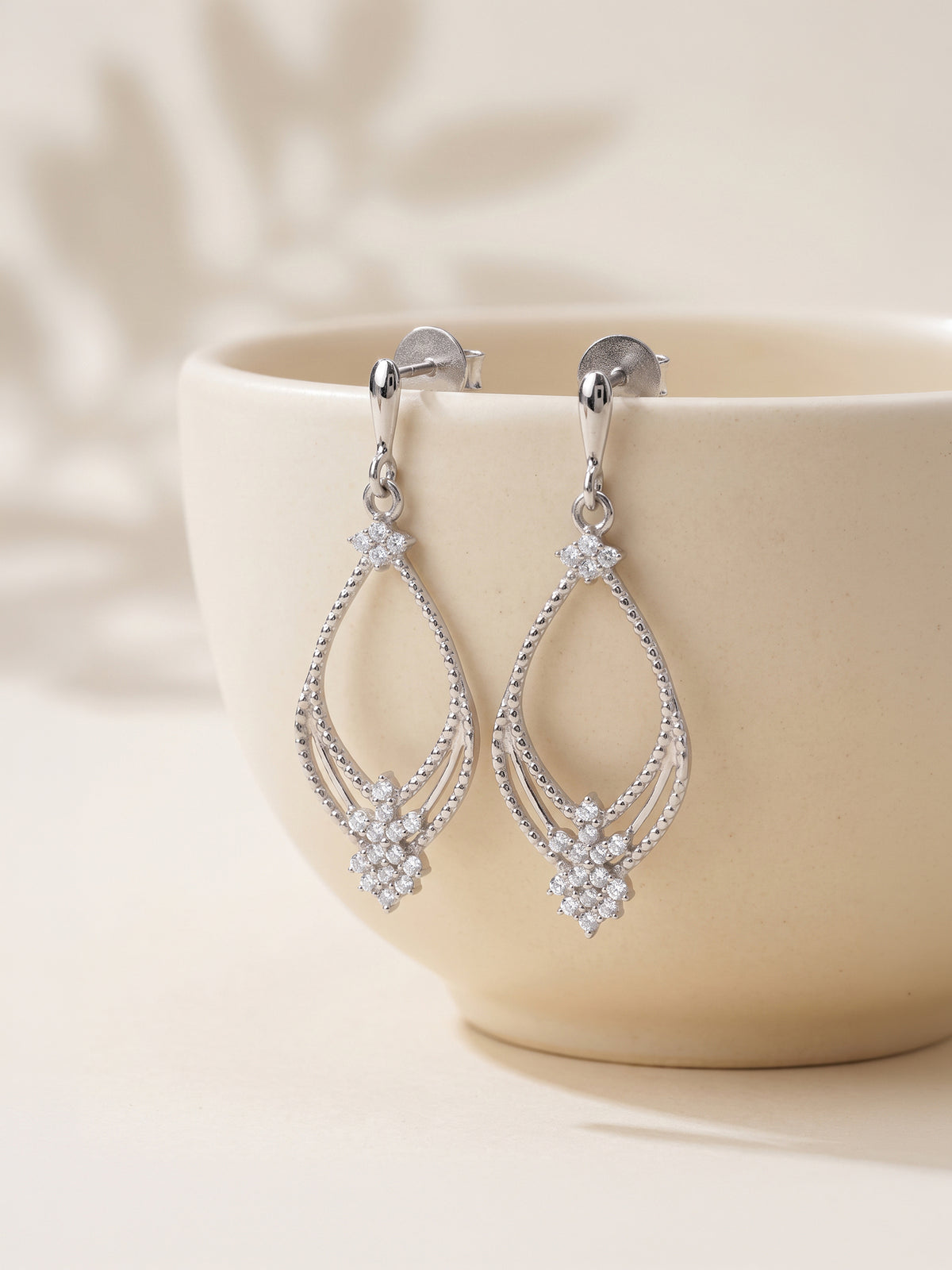 Silver Vellora Drop Earrings