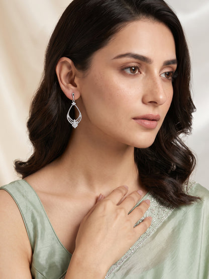 Silver Vellora Drop Earrings