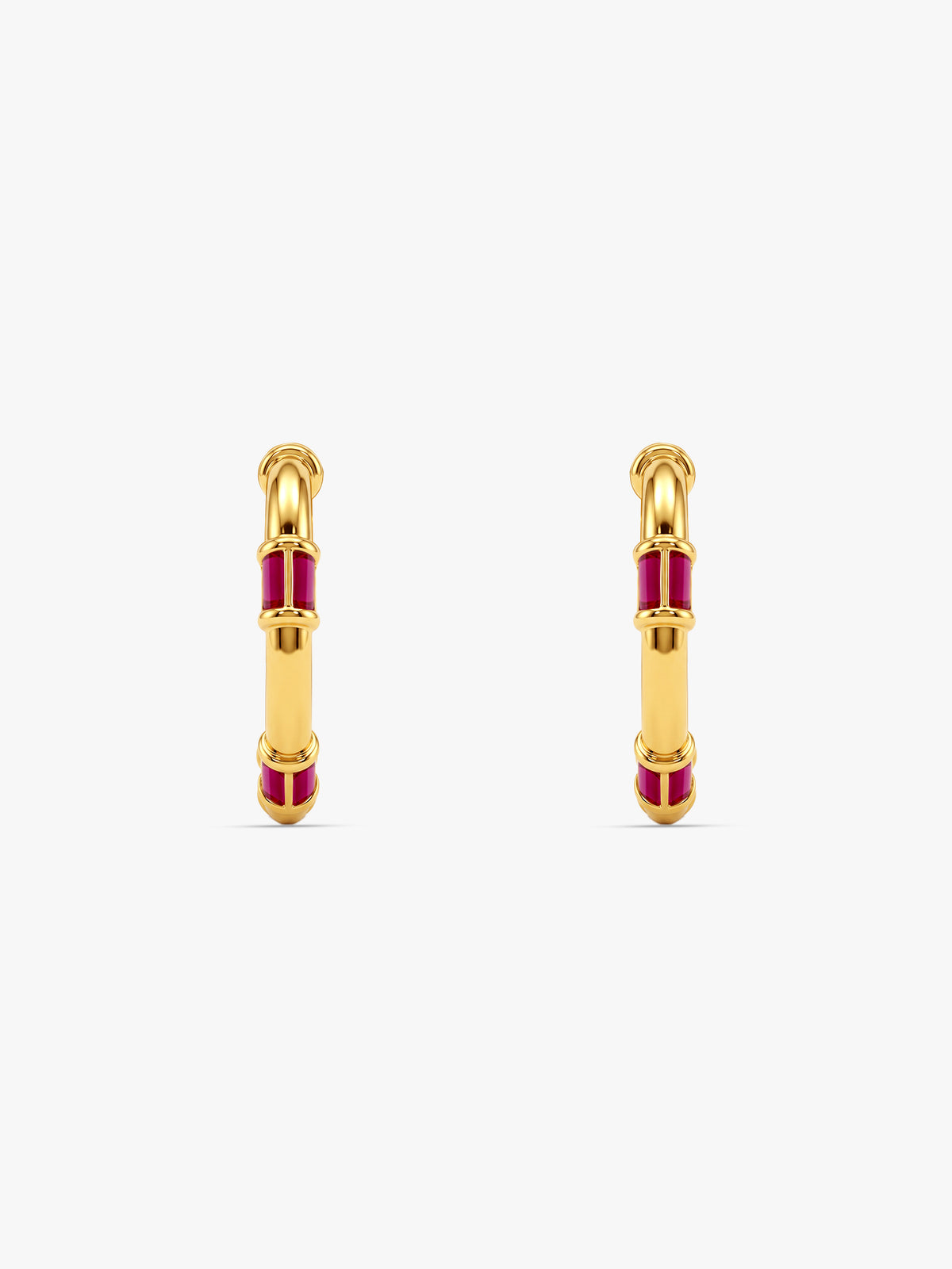 Golden Dhamakedaar Half Hoop Earrings