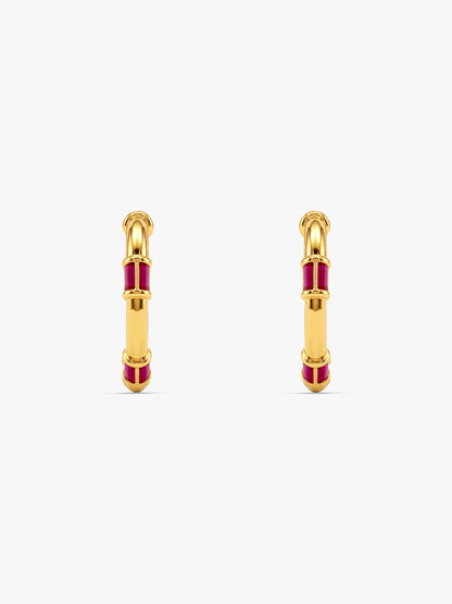 Golden Dhamakedaar Half Hoop Earrings