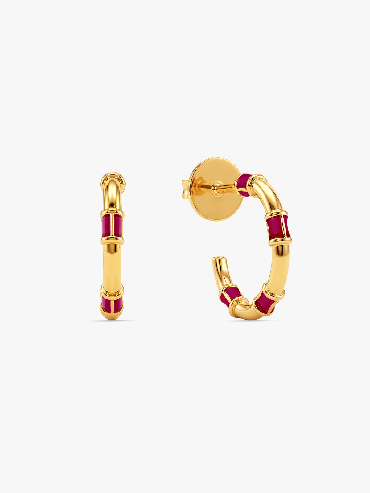 Golden Dhamakedaar Half Hoop Earrings