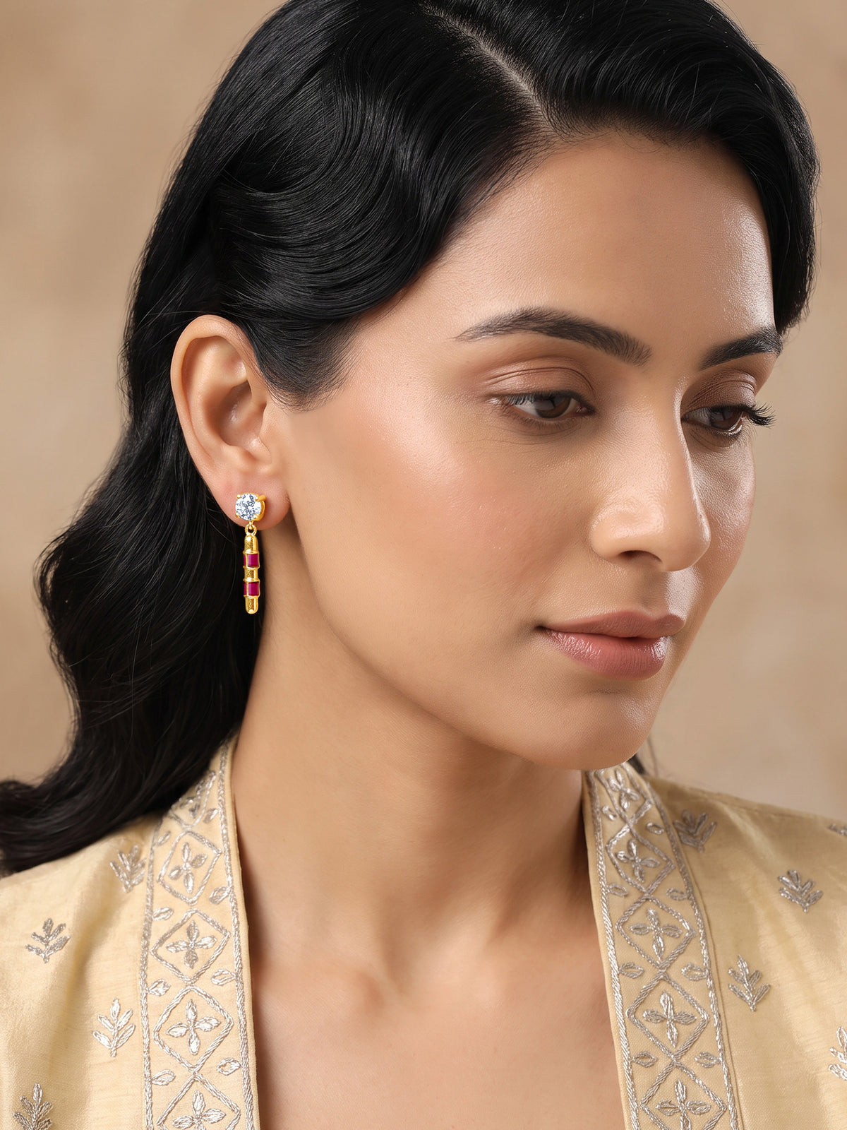 Golden Dhamaka Earrings