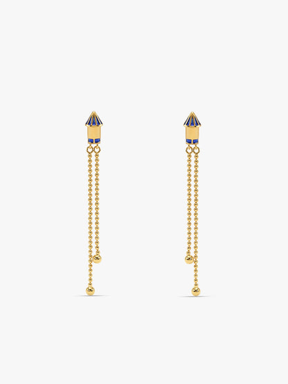 Golden Rocket Danglers