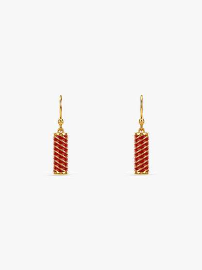 Golden Sutli Bomb Hook Earrings