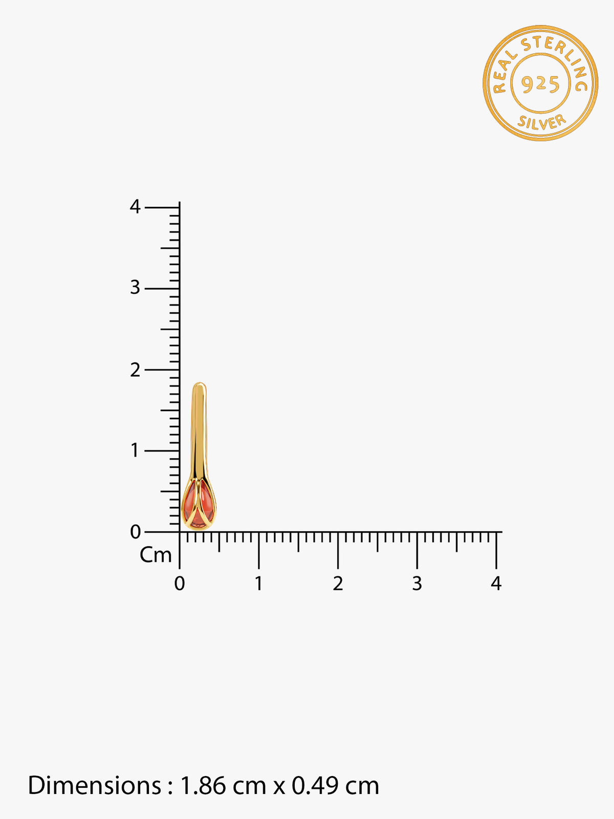 Golden Matchstick Studs