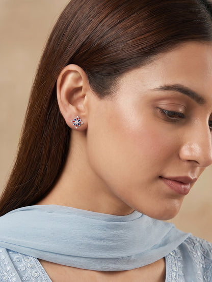 Silver Chota Atishbazi Studs