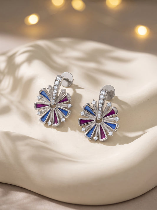 Silver Dhamaka Noor Studs