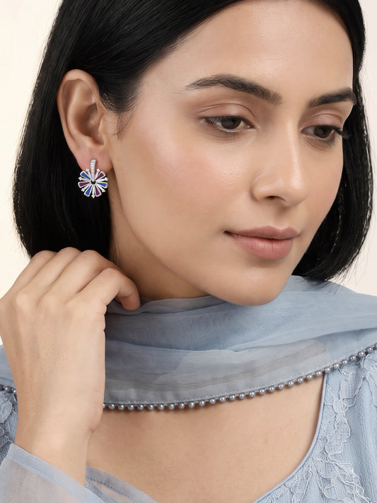 Silver Dhamaka Noor Studs