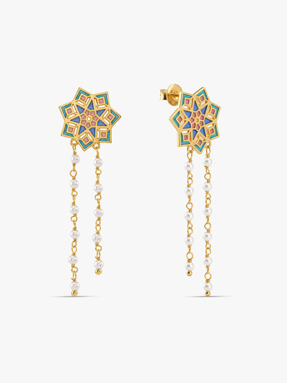 Golden Rangeeli Moti Danglers