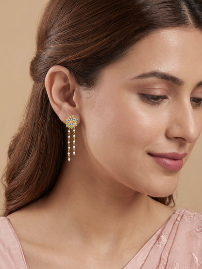 Golden Rangeeli Moti Danglers