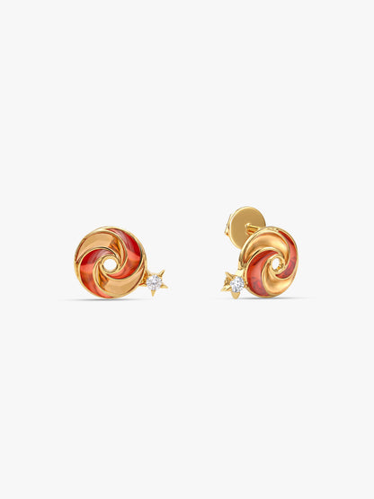 Golden Chakri Studs
