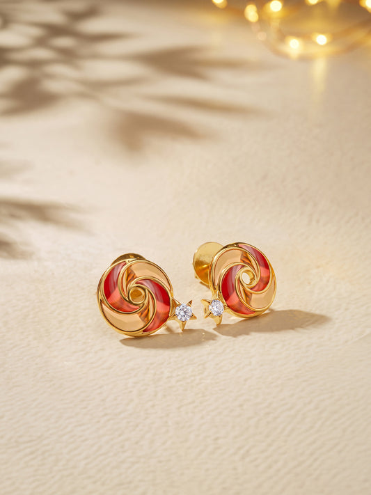 Golden Chakri Studs