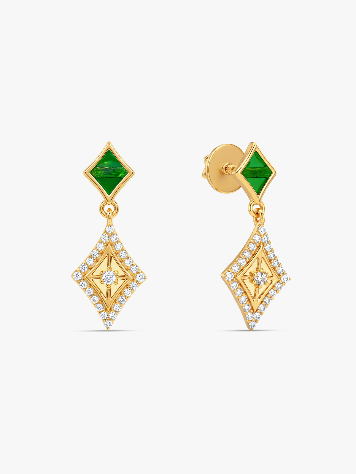 Golden Jagmag Bling Earrings