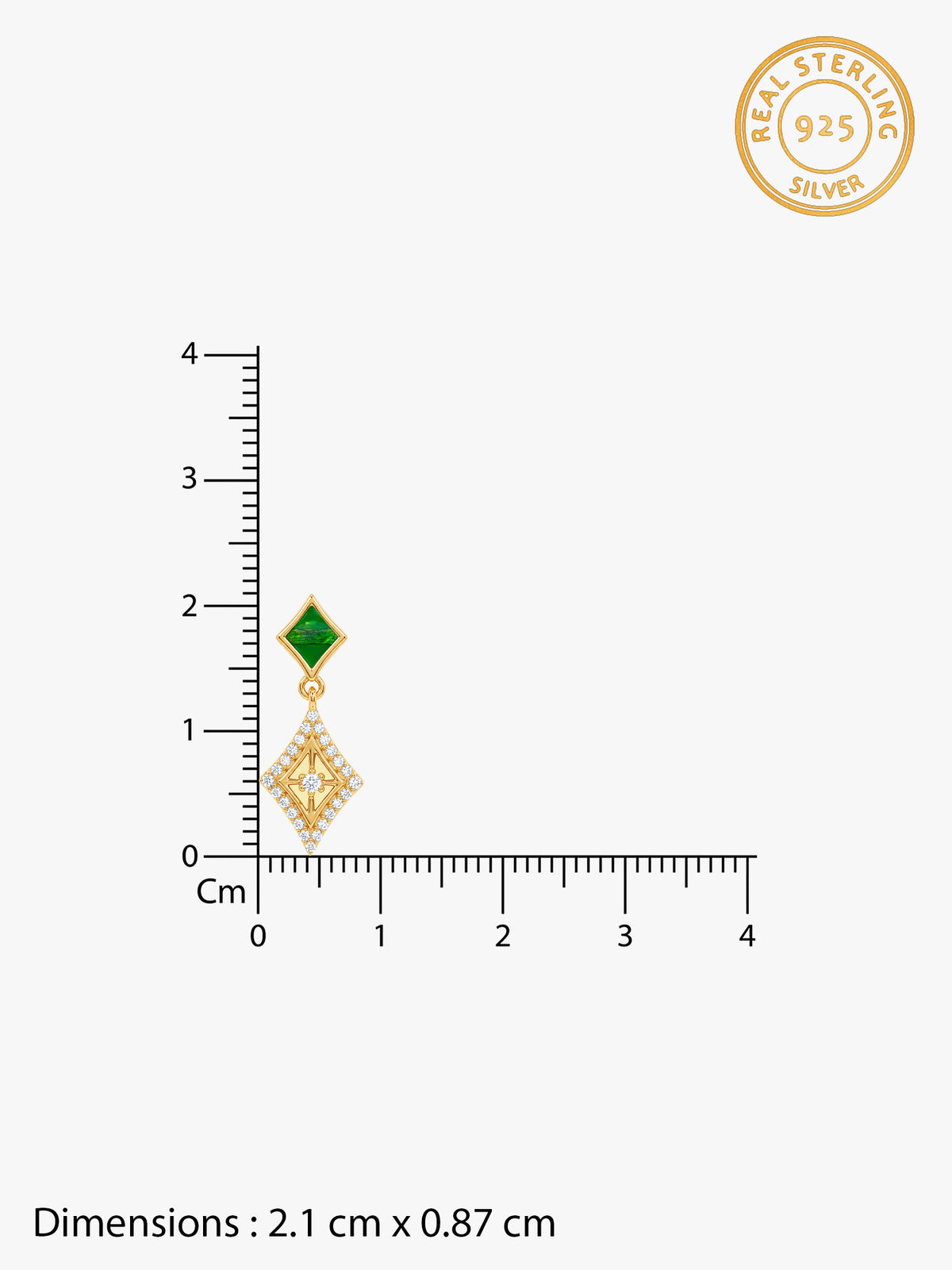 Golden Jagmag Bling Earrings