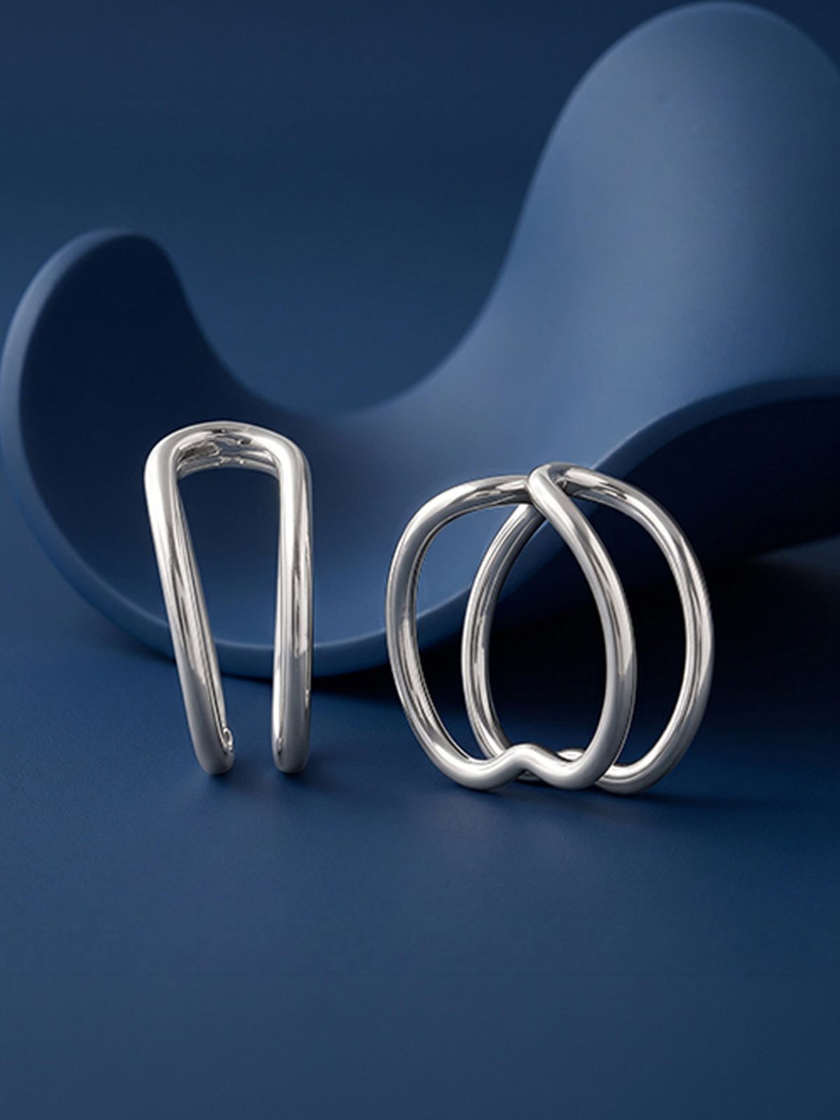 Silver Fausta Ear Cuffs