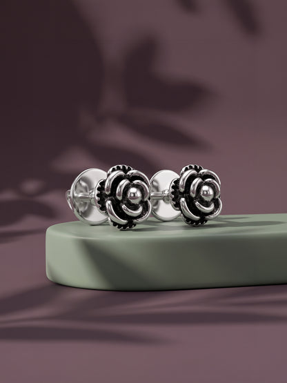 Oxidised Silver Rosalina Studs