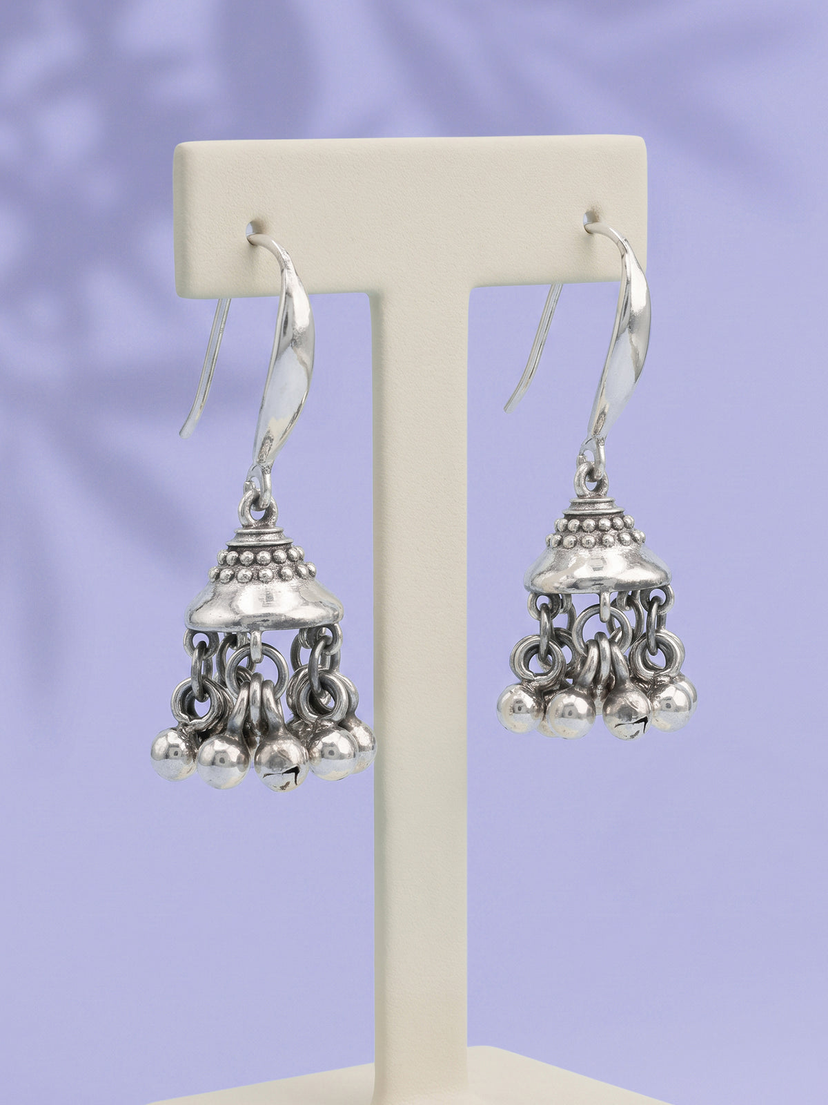 Oxidised Silver Aaradhya Jhumkis