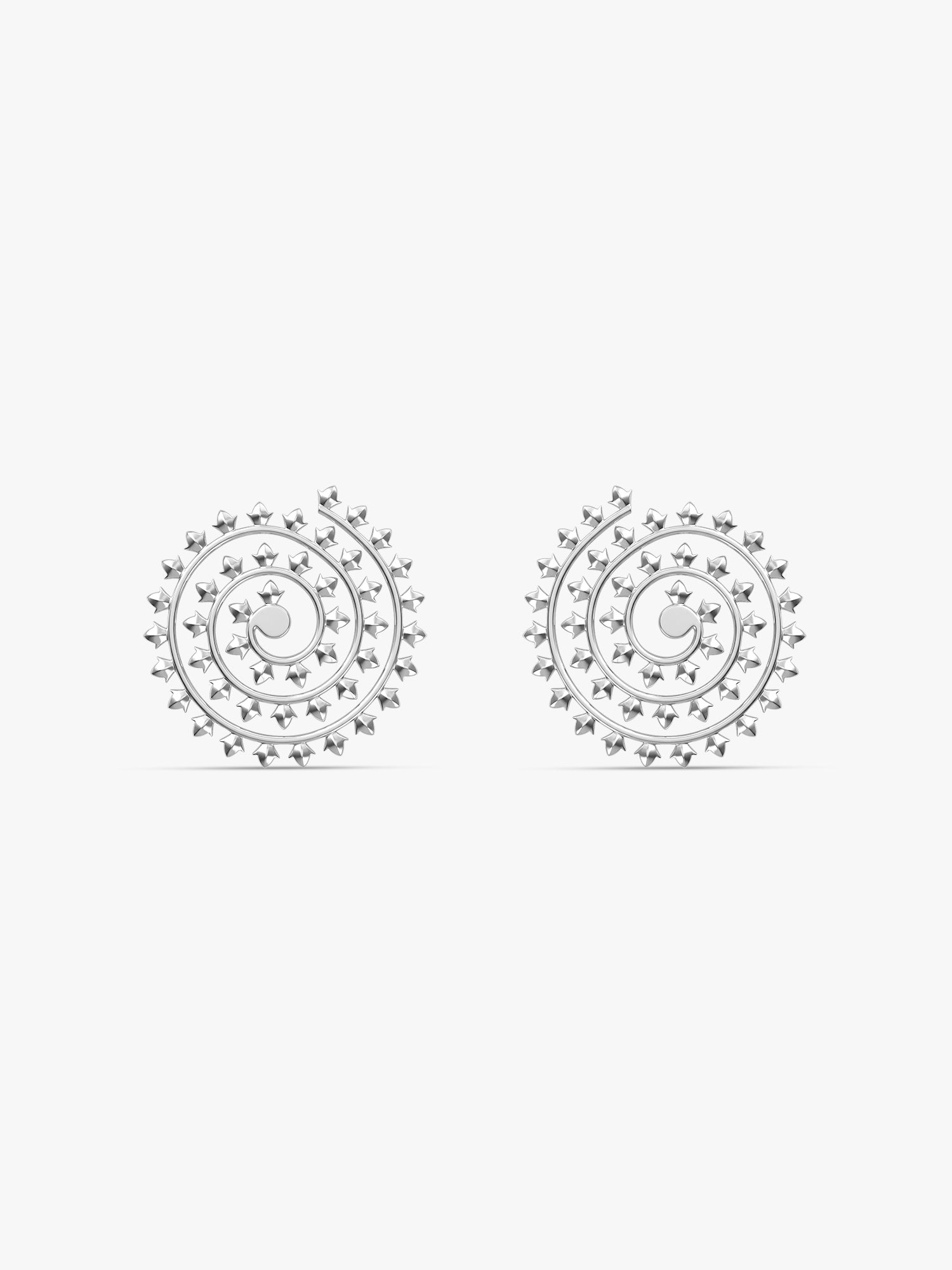 Oxidised Silver Corisande Spiral Earrings