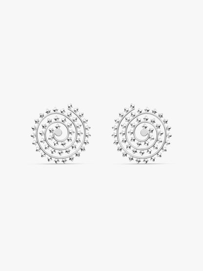 Oxidised Silver Corisande Spiral Earrings