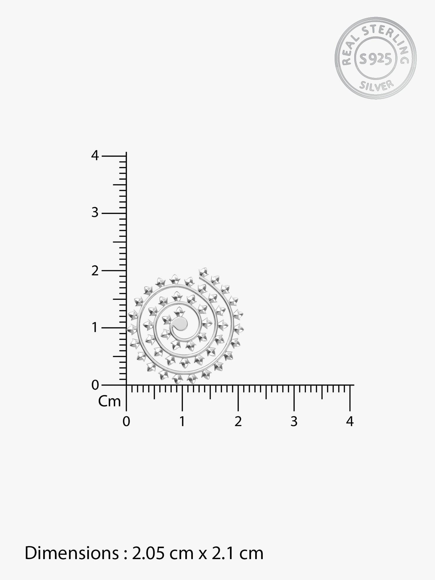 Oxidised Silver Corisande Spiral Earrings