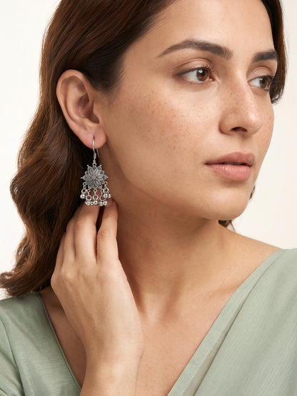 Oxidised Silver Iskra Earrings