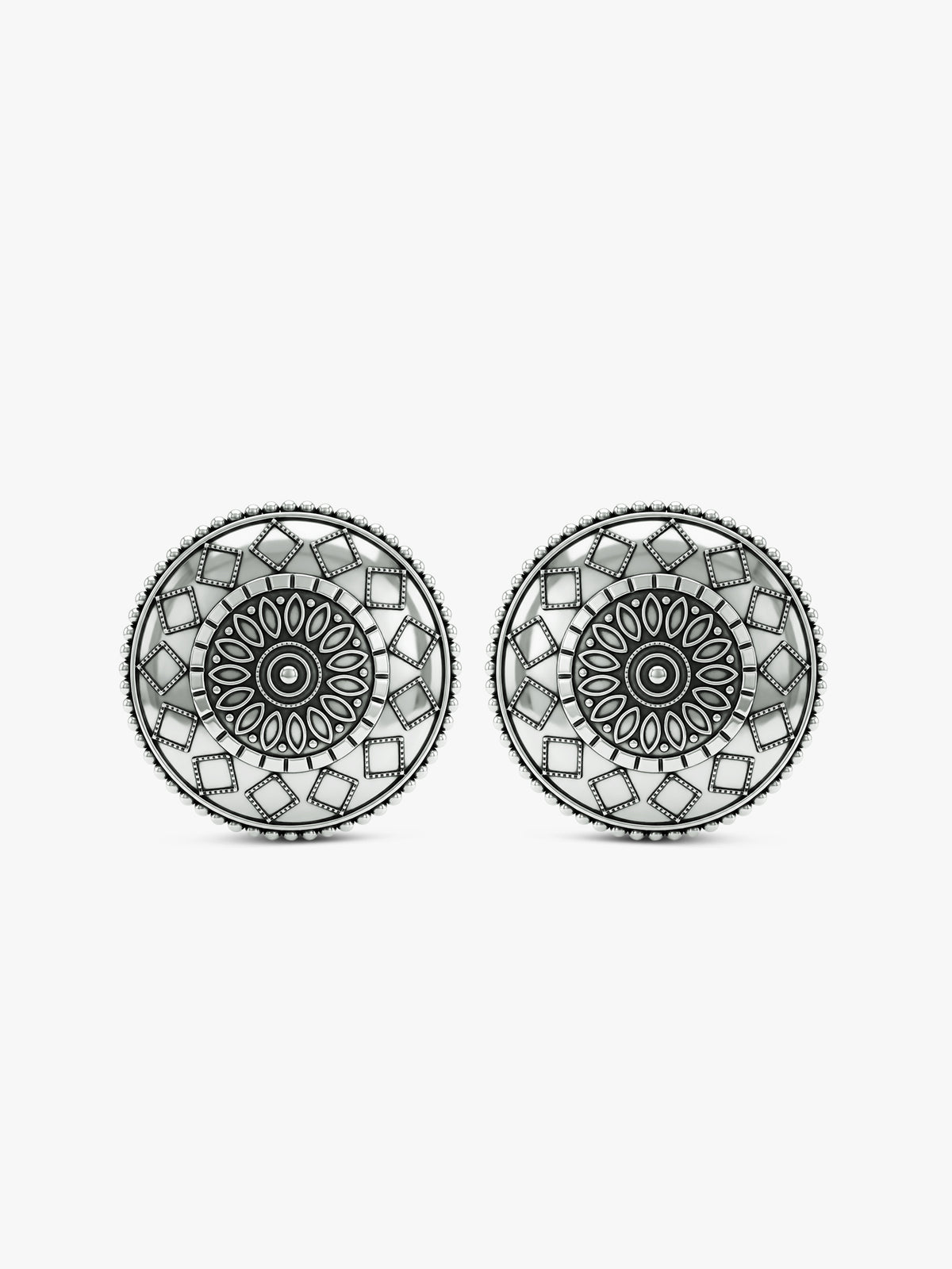 Oxidised Silver Junia Studs