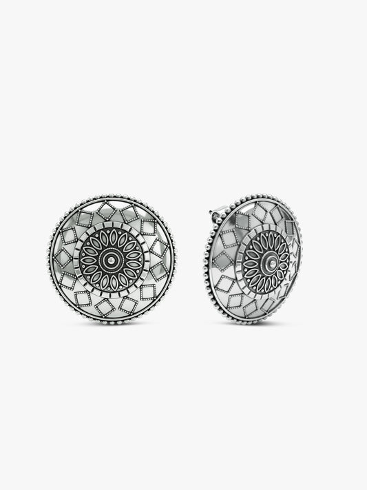 Oxidised Silver Junia Studs