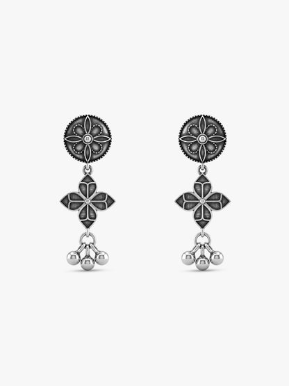 Oxidised Silver Capucine Earrings