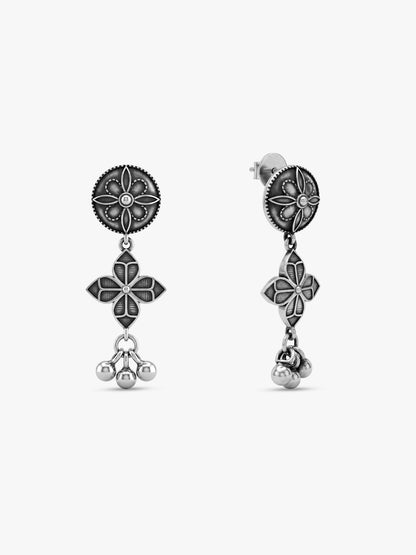 Oxidised Silver Capucine Earrings