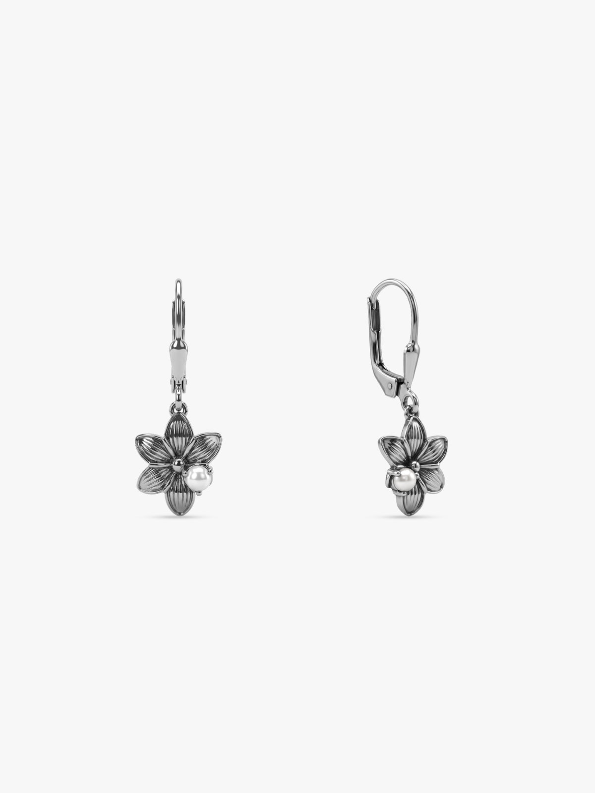 Oxidised Silver Claria Earrings