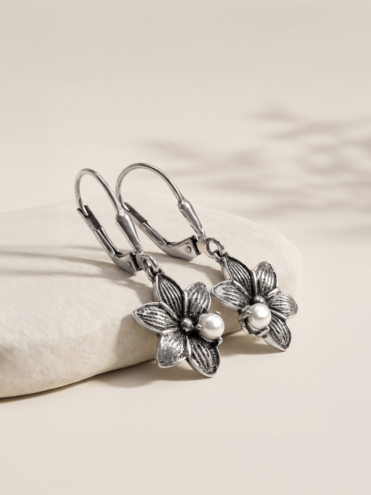 Oxidised Silver Claria Earrings