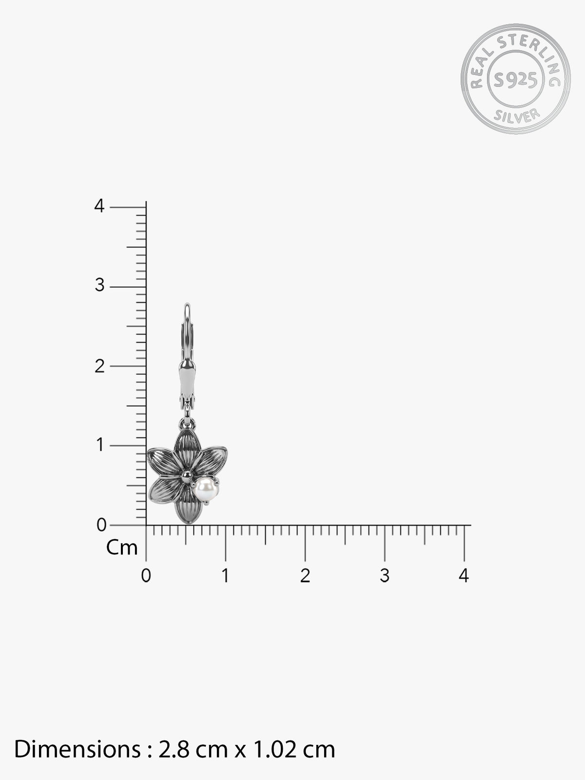 Oxidised Silver Claria Earrings