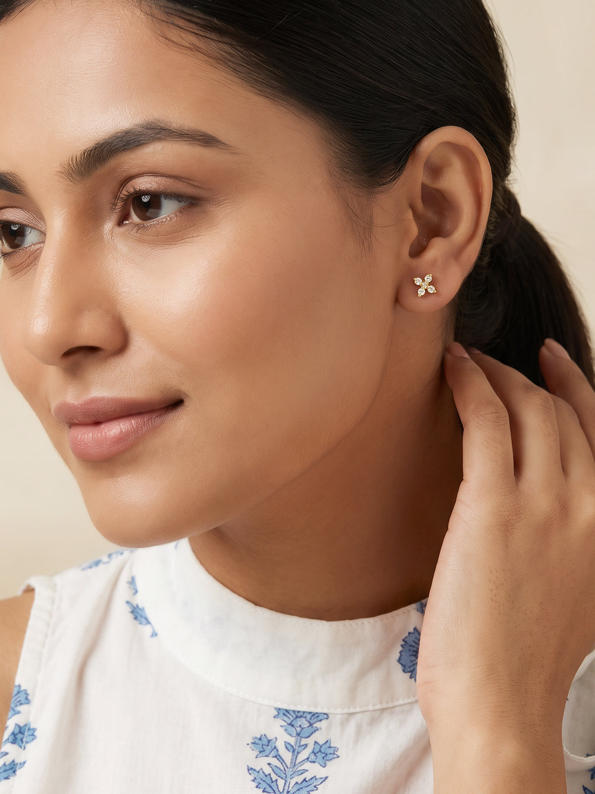 Golden Florenza Studs