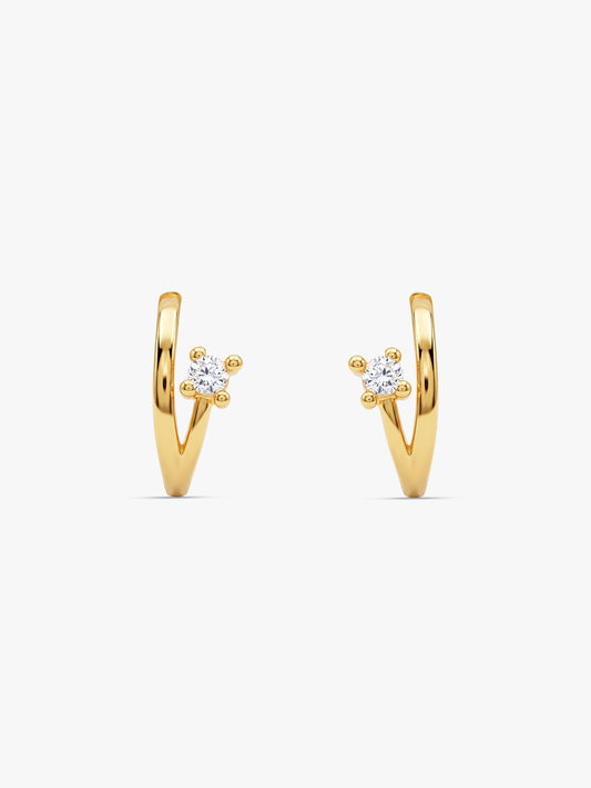 Golden Fayelle J-Hoop Earrings