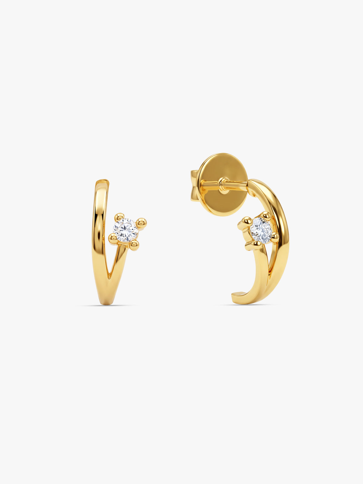 Golden Fayelle J-Hoop Earrings