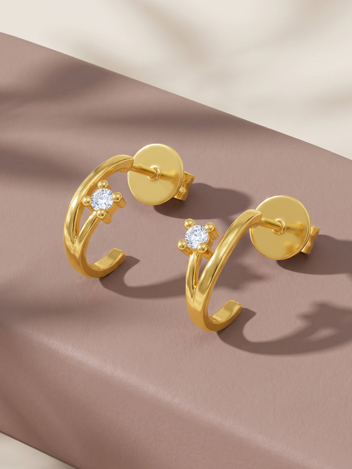 Golden Fayelle J-Hoop Earrings