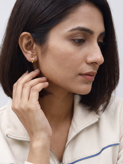 Golden Fayelle J-Hoop Earrings