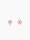 Rose Gold Three Leaf Clover Earrings