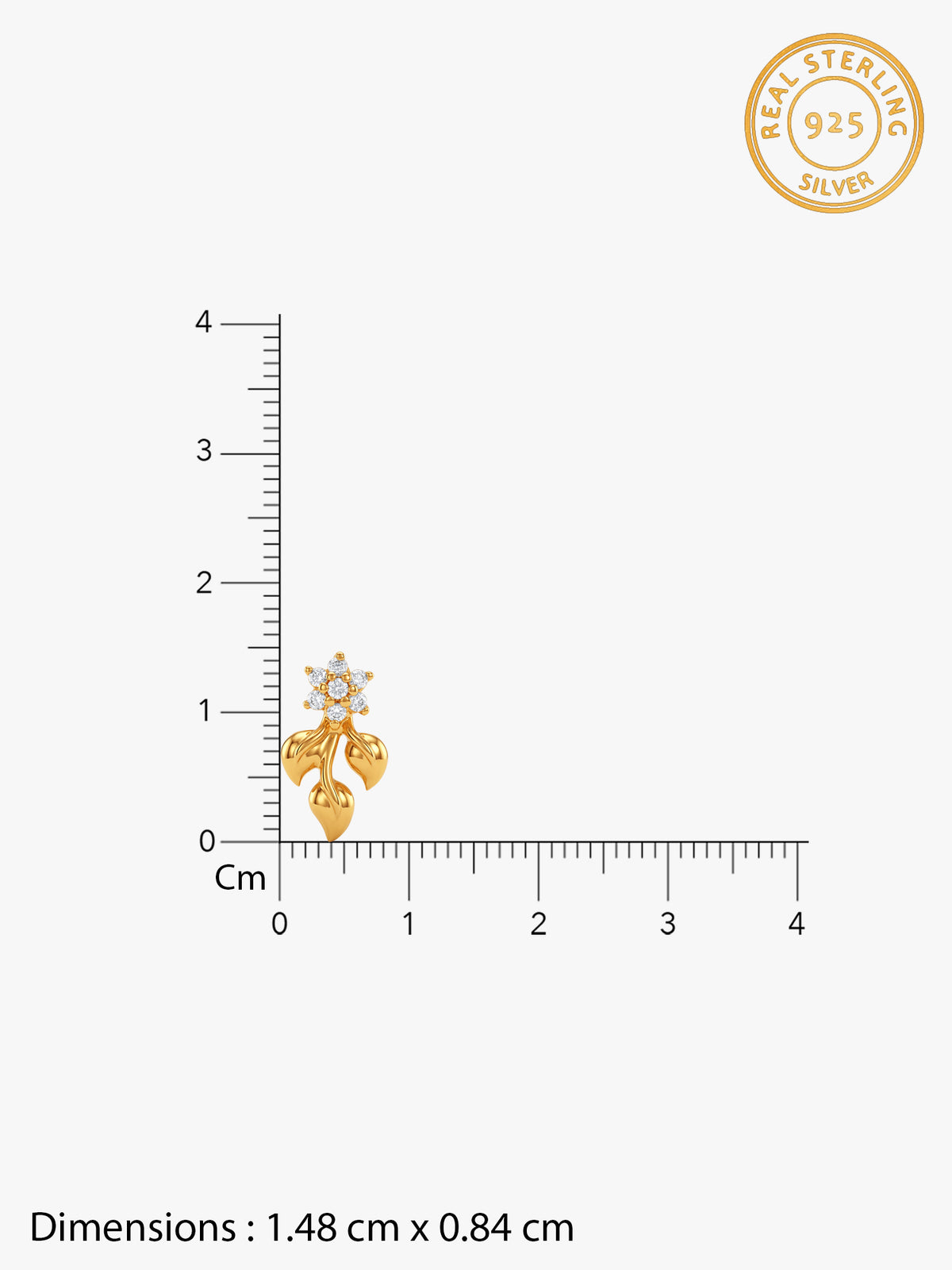 Golden Sparkling Foliage Earrings