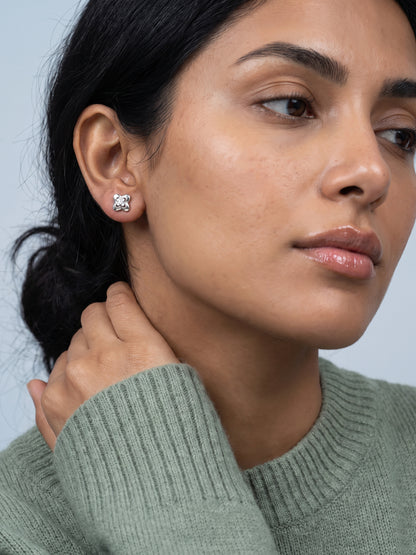 Silver Floriane Studs