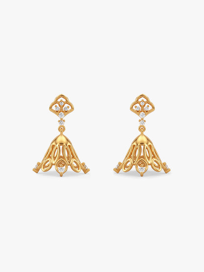 Golden Mishika Jhumkis