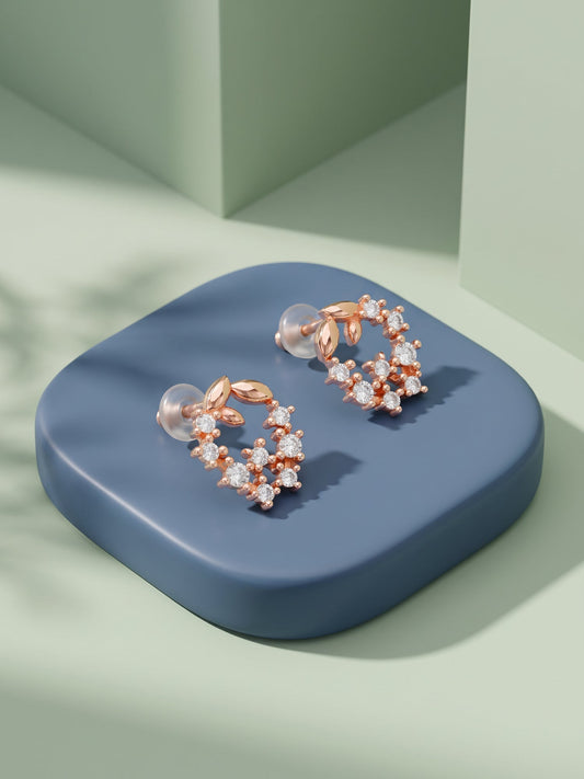 Rose Gold Fiorenza Studs