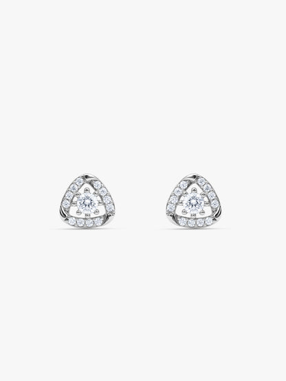 Silver Moonshard Glow Studs